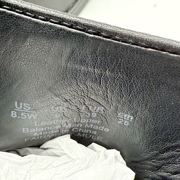 Naturalizer Womens Fairmont Mules US 8.5 Wide EU 39 Black Leather Slip On NWOB - Picture 12 of 12